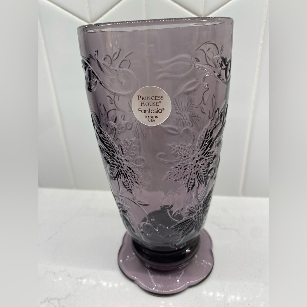 Princess House Lavender Glass Vase